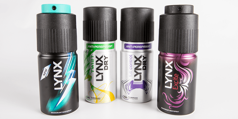 Unilever Lynx deodorant can Omega Plastics